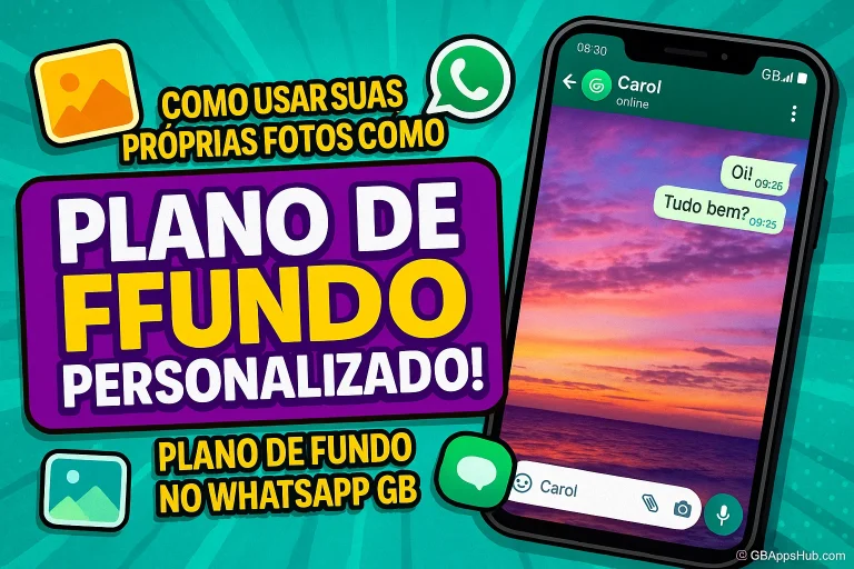 Como Usar Suas Próprias Fotos como Plano de Fundo no WhatsApp GB